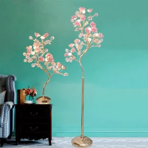 Art Designer Floor Lamp for Living Room Ceramic Flower Floor Lamp Luxurious Colorful Ceramic Standing Light MD98053