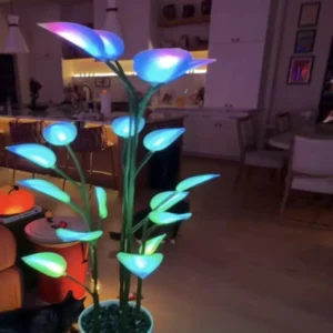Artificial Plant LED Night Lamp Color-Changing Table Light for Living Room