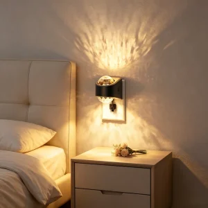 Automatic Galaxy Nightlight Projector Dusk Dawn Sensor Warm White Dimmable Bed Lamp for Bedroom Hallway