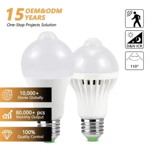 B22 E26 E27 Smart Sensor Radar LED Bulb 3W 5W 7W 9W 12W 15W 18W PIR Motion Sensor