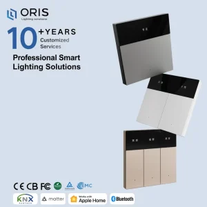 BLE 5.0 1-3 Channel Smart Home Control Switch Panel with Matter Compatibility