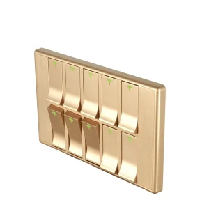 BS Standard Factory Universal Switch PC Panel Brass Push Button Light Control Wall Switch