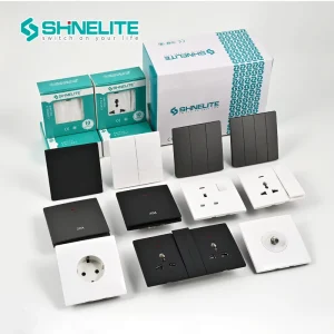 BS Standard Frameless Thin Big-Button Electric Wall Switch