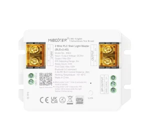 BS64 PIR Motion Sensor 64-Step Stair Lighting Dimmer 2-Wire PLC LED Stair Light Controller BLE 2.4G