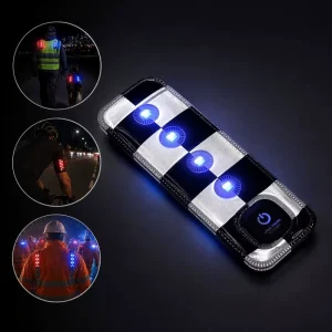 BSCI Supplier Custom IP54 Waterproof Rechargeable Wireless Linked Hook Backed Safety LED Strobe Warning Light for Outdoor Team