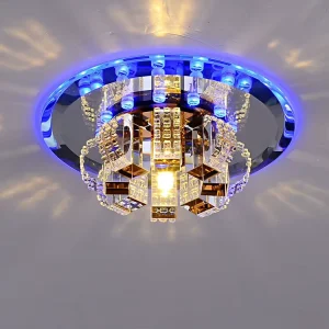 Balcony Downlight Porch Hall Aisle Spot Light Modern Remote Control AC Crystal Small Ceiling Lights for Corridor