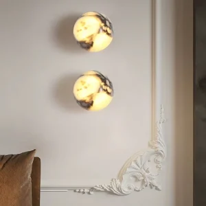 Ball Natural Stone Wall Lamp Bedroom Bedside LED Light Luxury Living Room Hallway Staircase Wall Light