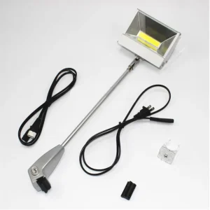 Banner Display Stand LED Spotlight, Aluminum Hook Clamp Clip Light for Exhibition Backdrops