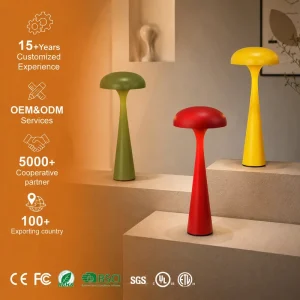 Bar Restaurant Decorative Lighting USB Charging Atmosphere Desk Light Touch Remote Control 3W LED Mushroom Table Lamp