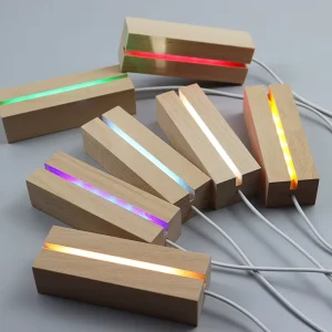 Base Lamp Funny ABS USB Decorate Room Table Lamps Funny Mini USB Home Lights Designed Night Light Illusion Rectangle Decor