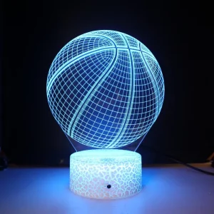 Basketball Night Light Dream Light LED Night Lamps USB Charging Touch Control Crack Base