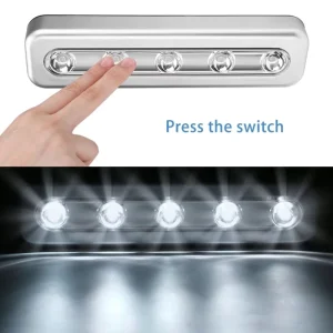 Battery Operated Dimmable LED Cabinet Puck Lights for Closets Wardrobes Bathroom 3*AAA Battery 6000K Daylight 1 Year Warranty
