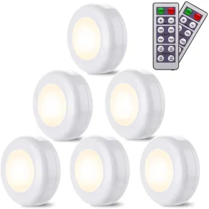 Battery Operated USB Rechargeable Wireless LED Shape Cabinet Lighting Remote Control High Brightness Dimmable Bedroom Use Shade