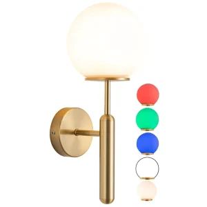 Battery Operated Wall Sconce Wireless Rechargeable Wall Light with Remote Control 9 Colors Dimmable LED Lamps for Bedroom