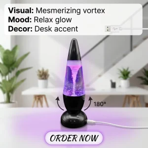 Battery Powered Color Changing LED Tornado Lamp For Bedroom Desk Decor Modern Home Decorative Night Light Home Desk Decor