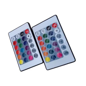 Battery-Powered LED Controller 24-Key IR Remote Control Switch for RGB Light Strips with Music Dimmer