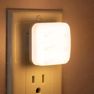 Bedroom 0.3W Mini Square Night Light Gentle Warm White Lighting Kids Room Wall Plug Bedside