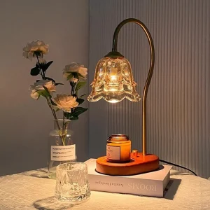 Bedroom Bedside American Style Aromatherapy Wax Melting Flameless Dimmable Table Lamp for Valentine’s Day Gift