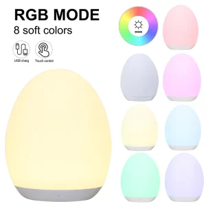 Bedroom Bedside LED Warm White Pat Light Touch Control USB Charging