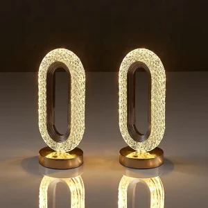 Bedside Desk Lamp Crystal Table Lamp Manufacturer’s Contemporary Touch Control Stylish Desk Lights USB Charging Cordless