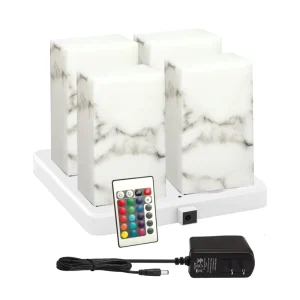 Bedside Night Lamp Stone LED Desk Lamp With Wireless Charger Table Light