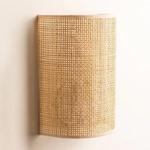 Bedside Wall Lamps Decorative Bedroom Lamp Lights Natural Rattan Wall Mounted Lighting Sconce