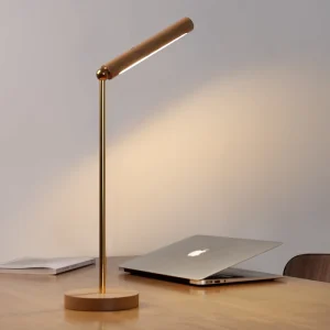 Beech Wood Magnetic LED Desk Lamp Touch Dimmable Rechargeable 4000K Natural Wall Reading Light Bedroom Office Decor