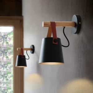Belt Design Black White Shade Decorative Wall Lamp