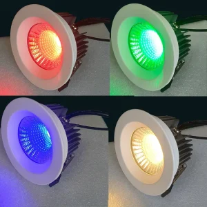 Benory DC 24V Wireless Smart Downlight Colorful LED Recessed Ceiling Round Light Smart Home Luminaire RGBW Dimmable Downlight