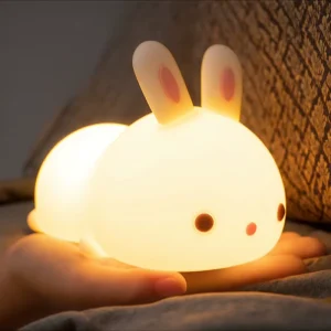 Best Quality Silicone LED Night Light for Baby Room Warm Atmosphere Lamp Touch Power Generation Light Projection Small for Sleep
