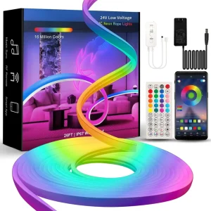 Best Selling RGB Neon Light Strip Kit Waterproof Dimmer Control USB Connectivity Plastic Body App Control Voice High CRI 90