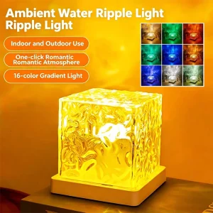 Bestseller Water Ripple Night Light Creative Bedroom Bedside Atmosphere Lamp Aurora Starry Sky Projection Table Lamp Ideal Gift