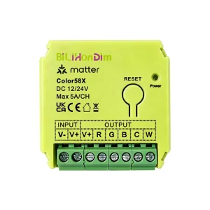 Bilihondim Wall Mounted Matter Over Thread RGB CW LED Strip Light Dimming Controller Mini 1 Channel Remote Control