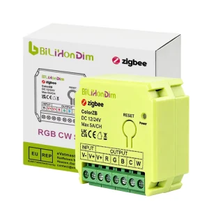 Bilihondim Zigbee Gateway RGB CW LED Strip Dimming Controller Compact Size Easy to Install Equipped With a Wire Cover