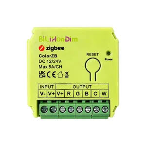 Bilihondim Zigbee RGB CW LED Strip Dimming Controller 1 Channel 200W Wireless Color Temperature Controller Easy Installation