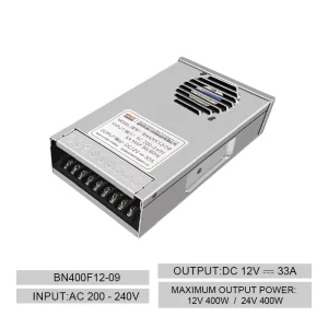 Bina 12V 400W Rainproof Power Supply 24V Output Semi Glued Lighting Transformer for Outdoor LED Strip Light Billboard