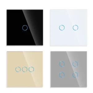 Bingoelec Promotion Touch Screen Glass 4gang 1way Touch Switch 500W Quality Smart Wall Switch Normal Touch Switch