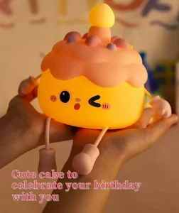 Birthday Gift Modern Design Night Light LED Pat Sensor Baby Touch Timer Light for Medium Rooms Candle Cake Shape Gift
