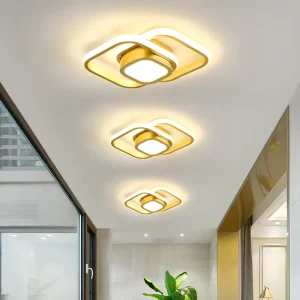 Black Acrylic Round or Square LED Aisle Ceiling Light for Living Room Bedroom Corridor Balcony Hallway 220V