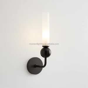 Black Brass Wall Lamp with Green Natural Marble for Home Bedroom Bedside Living Room Modern Wall Lights
