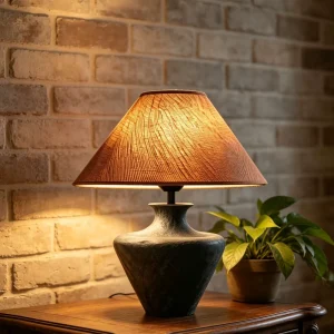 Black Ceramic Table Lamp With Fabric Shade Decor Desk Light for Bedroom Living Room Hotel Indoor Home Reading Night Lamp