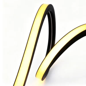 Black Flexible IP67 Silicone LED Neon Strip for Acoustic Wood Wall Panels 3000K Warm White Smart Control Built-in Music Mode