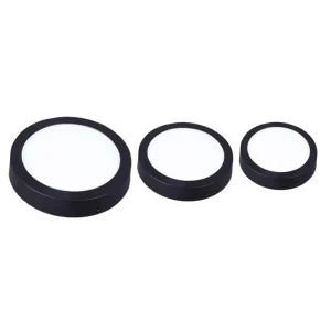 Black Housing Frame Round Surface Mounted LED Panel 6W 12W 18W or 24W