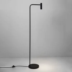 Black LED Floor Lamp Minimalist Modern Design Iron Body Art Hotel Guestroom Eye-Friendly Standing Lights for Home