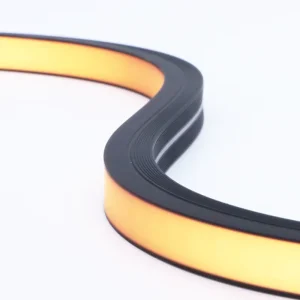 Black LED Neon Strip 13x13mm App-Controlled Dimmable LED Light Strip Kit for Acoustic Wood Panel Wall Lighting