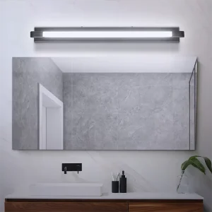 Black LED Vanity Mirror Light IP44 9W 6000K Cool White for Bathroom Mirror Cabinet