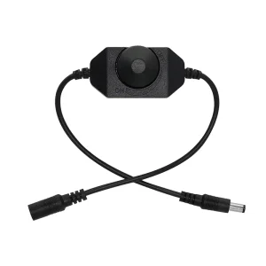 Black Manual Dimmer 12-24V LED Controller 6A Output Knob Dimmer