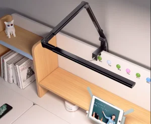 Black Metal LED Modern Desk Lamp Foldable Touch Control Dual light Source Eye protection Students Reading Room Work Lamp