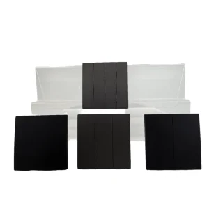 Black Model 86 4 Gang Single Control Wall Switch Panel