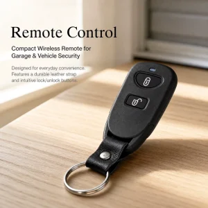 Black RF 433MHz Remote Control for LED Rock Lights with Lock and Unlock Buttons, Wireless Key Fob for Car Underglow